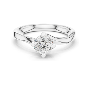 Bague en diamant de laboratoire de 0,5 carat pour femmes, clarté VVS-VS EF, or 18 carats, 14 carats, 10 carats et argent 925, or rose, or jaune, or blanc - Product Image 2