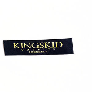 Luxury Custom Woven Label 100% Cotton <b>Clothing</b> Fabric Neck <b>Tags</b> Woven Brand Labels for Fashion Straight Cut Garment <b>Tags</b> - Product Image 4