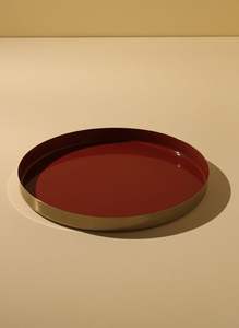 Plateau décoratif moderne en métal émaillé pour coiffeuse, table basse ou entrée Touche audacieuse et élégante pour les mariages, fêtes de Diwali - Product Image 6