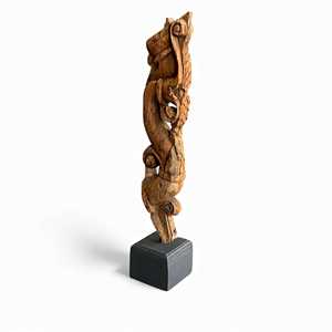 Corbeille murale en bois vintage indien, sculptée à la main, décoration architecturale, style rustique antique, intérieur de maison, assortiment, 1 conteneur - Product Image 1