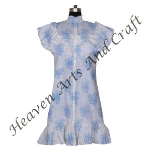 เสื้อกล้ามผ้าฝ้าย100% สำหรับผู้หญิงเสื้อกล้ามเนื้อนุ่มพิมพ์ลายดอกไม้แบบอินเดียดั้งเดิม - Product Image 3