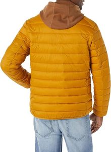 <b>Thermal</b> Insulated <b>Mens</b> Hooded Puffer Jacket Durable Nylon Shell Windproof Winter Coat - Product Image 5