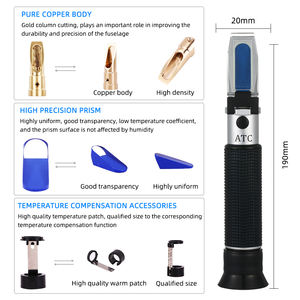 Refratômetro fácil de usar do álcool para a barra home e os bebedores (<span class=keywords><strong>0</strong></span>-<span class=keywords><strong>80%</strong></span>) - Product Image 5
