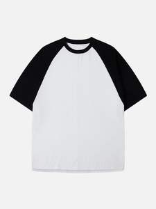T-shirt en coton à épaules raglan pour homme, streetwear, 240 GSM, poids lourd, uni, coupe classique, t-shirt vierge, vente en gros OEM - Product Image 4