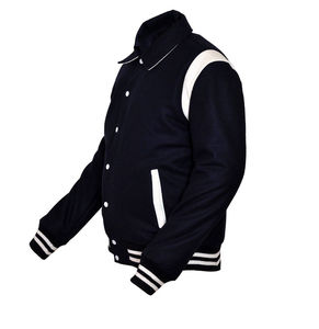 Blouson bombardier d'hiver personnalisable de haute qualité pour hommes veste élégante de bouton de broderie de basket-ball universitaire en coton pour hommes - Product Image 6