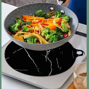 FLEET 0.4mm Thickness Dia. 220mm Food Grade <b>Silicone</b> Induction Cook Top Protective <b>Mat</b> Non Slip Heat Resistant Oven Safe - Product Image 4