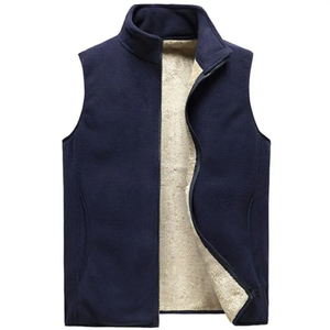 Gilet en toile imperméable pour homme, sans col, sans manches, veste chaude pour l'automne et l'hiver - Product Image 1