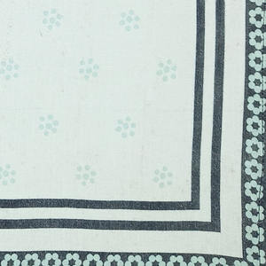 Taille personnalisée à pois fantaisie bordures imprimé bio lin serviettes en tissu fait à la main mariage dîner fête vaisselle de l'inde - Product Image 4