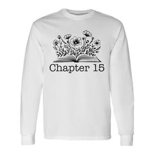 Maglietta a maniche lunghe per il 15° compleanno per amanti dei libri, ragazzi di 15 anni, Collezione promozionale Lettura Capitolo 15 - Product Image 1