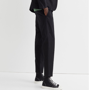 Pantalones Cargo negros de algodón 100% para hombre, ropa informal estilo Hip Hop con patrón recto, pantalones para correr informales para verano, logotipo personalizado - Product Image 1