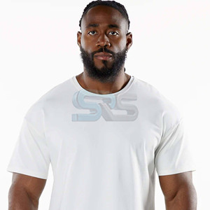 Venta caliente 100% algodón Loose Fit impreso camiseta para hombres logotipo personalizado manga corta OEM al por mayor gimnasio entrenamiento ropa elegante - Product Image 3