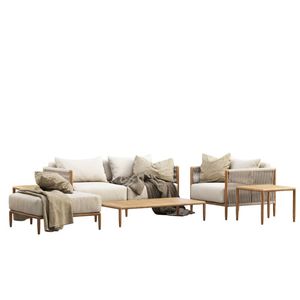 Living Room <b>Sofa</b> Furniture Made Of Quality Teak Wood, Modern Minimalist Design With Soft Foam Lining And Smooth Fabric - Product Image 2