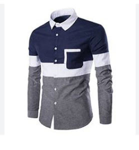 เสื้อเชิ้ตผู้ชาย ปกพับได้ ทรงปกติ สไตล์ลำลอง ธุรกิจ พักผ่อน แขนยาว ผ้าซาติน คุณภาพดีที่สุด สำหรับฤดูใบไม้ร่วง - Product Image 3