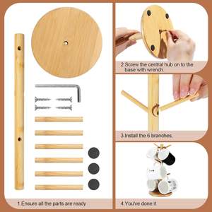 Support à tasses MSP, organisateur de tasses, séchoir à tasses en bois, écologique, autoportant, à un niveau, 30x7x5cm, flexible, de haute qualité - Product Image 2