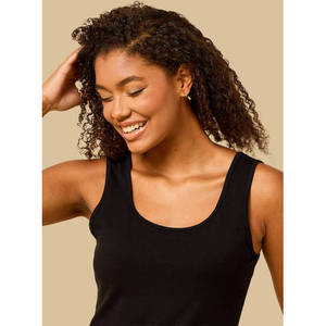 Camiseta sin mangas de punto transpirable para mujer, cuello redondo, anti-bolitas, estilo crop, para gimnasio, yoga, uso casual, OEM - Product Image 6