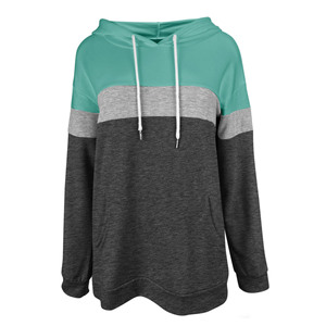 เสื้อฮู้ดถักแบบมีกระเป๋าสำหรับผู้หญิงเสื้อฮู้ดสำหรับผู้หญิงโอเวอร์ไซส์ผลิตจากโรงงาน - Product Image 1