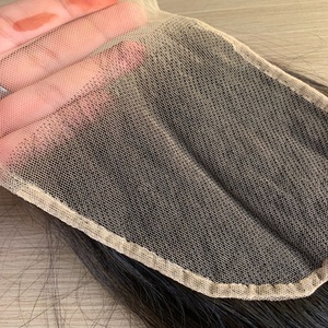 Top Grade 100% Vierge Remy Cheveux Non Transformés Cheveux Humains Indiens pour Dentelle Fermeture Frontale En Gros Dentelle Transparente - Product Image 1