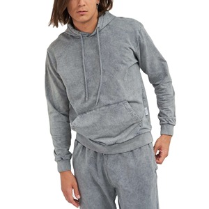 Vêtements de fitness pour hommes, vêtements de sport 100% coton, vêtements de course pour l'hiver, survêtements à capuche zippés - Product Image 4