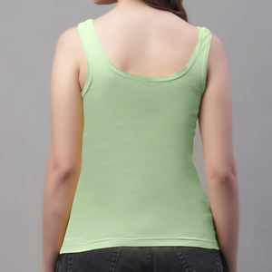 Camiseta de Tirantes Corta de Punto para Mujer, Diseño Moderno, Servicio OEM, Logotipo Personalizado de Alta Calidad, Transpirable, Informal, 100% Algodón, Ecológica - Product Image 5