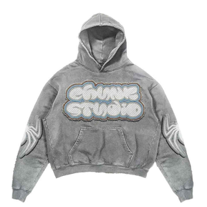 Sudadera con capucha personalizada vintage patchwork para hombre cómoda a prueba de viento transpirable streetwear elegante sudaderas con capucha para hombre 2025 - Product Image 5