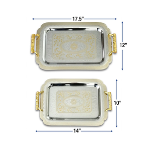 Plateau de service de vaisselle en acier avec design sculpté Hôtel Maison Bonne qualité Forme ronde Assiette de service en métal de taille personnalisée - Product Image 3