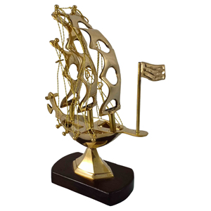 Cadeau en bois de Base de moteur intérieur en laiton de décoration de maison de bateau nautique de luxe pour des objets de collection marins - Product Image 2