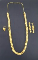 Dernières créations : Parure de bijoux plaqué or 24 carats de Dubaï, collection charmante de quatre grammes, avec boucles d'oreilles et bague – Meilleures ventes, meilleur prix, nouveauté
