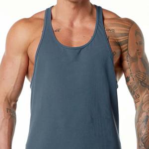 94% algodón 6% Spandex relajado sudor transpirable de corte bajo Neckline abierto Racerback Ballena Azul hombre ASOS Stringer - Product Image 5