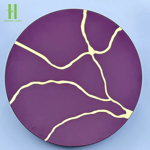 BEST SELLER New Design Modern Lacquer Scalloped <b>Placemats</b> Trendy Color Handcrafted <b>Table</b> <b>Placemats</b> Party Tableware Wholesale - Product Image 1