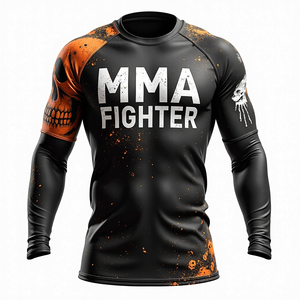 Protector de sarpullido personalizado construido para la máxima comodidad con mangas completas y cortas y tejido de rendimiento kimono de jiu jitsu - Product Image 3