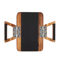 Table d'appoint moderne en bois d'acacia massif pour canapé, idéale pour les petits espaces et les canapés larges, pour manger et boire
