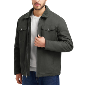 Most Trending Men's <b>Jackets</b> 100% Cotton <b>Canvas</b> <b>Jacket</b> For Man Custom Print Embroidery logo Streetwear Man <b>Jackets</b> - Product Image 1