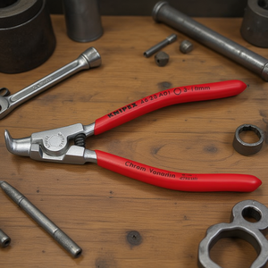 Alicates para Anillos de Retención Knipex Cromados con Mangos Recubiertos de Plástico y Puntas Anguladas a 90° para Anillos Externos en Ejes - Product Image 3