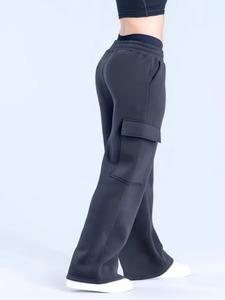 High Quality Top Selling Breathable <b>Wide</b> <b>Leg</b> Baggy Sweatpants <b>Cargo</b> Pockets Winter Streetwear Elastic Waist Heavyweight - Product Image 5