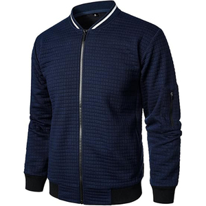 Veste matelassée décontractée pour hommes, col montant de haute qualité, séchage rapide, denim en coton et laine, enduit durable, OEM - Product Image 3