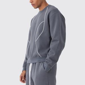 Camiseta Deportiva para Hombre, de Gran Peso, con Rayas en Contraste, Logotipo Personalizado, Patrón en Relieve, Material de Poliéster, Camiseta Esencial - Product Image 5