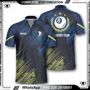 Maillots de billard d'équipe imprimés pour adultes, personnalisables, respirants, à séchage rapide, chemises de snooker - Product Image 5