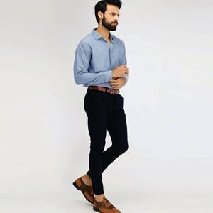 Chemise d'été à manches longues pour hommes européens Chemise à col montant en coton lin fin Chemises de plage décontractées pour hommes Tissu respirant - Product Image 5