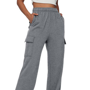 Vente en gros conception de votre propre femme pas cher Streetwear femmes de luxe solide banque coton polaire Flare Jogger pantalons de survêtement 2026 - Product Image 6