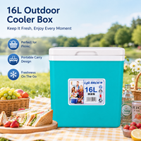 Glacière de camping 16L, glacière portable pour les voyages, la pêche, les pique-niques et la plage