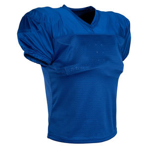 Maillot d'entraînement de football bleu royal personnalisé, en maille respirante, court, antibactérien, pour adulte, uniforme de sport américain, haut - Product Image 1