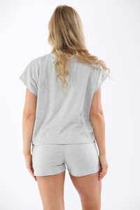 Nouveautés été : Ensemble 2 pièces haut court et short au-dessus du genou pour femme, 100% coton respirant et écologique, très demandé - Product Image 4