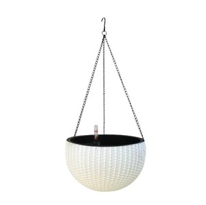 Hangimg Diseño de lujo Flores de hierro y plantas verdes Decoración Maceta en acabado dorado - Product Image 4