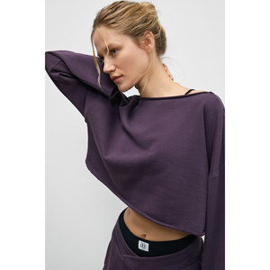 Sudadera de manga larga oversize con cuello barco Urban Beat CYBELE para mujer - Product Image 5