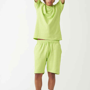 Custom Streetwear Mens Shorts Set Verano Algodón Ropa deportiva Short 2 piezas T Shirt Short Set para hombres - Product Image 6