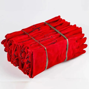 Guantes de soldadura de cuero de vaca resistentes al agua con protección contra el calor producidos a mano para uso en conducción - Product Image 6