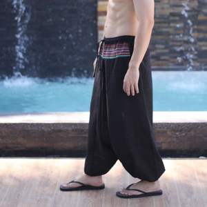 กางเกงผ้าฝ้ายสไตล์โบฮีเมียนสำหรับผู้หญิง ผลิตในประเทศไทย น้ำหนักเบา เหมาะสำหรับการส่งออก ขายส่ง และขายปลีก - Product Image 4