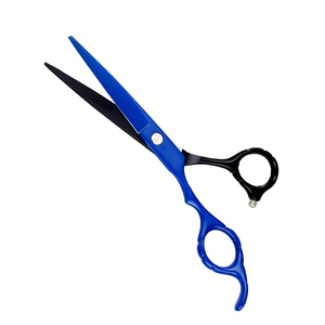 Blue and Black Coated Barber Scissors for Hair Salon German Stainless Steel Barber Hair Cutting Scissors for Beauty - Product Image 1