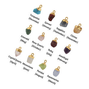 Colgante de piedras preciosas de cuarzo rosa en bruto, tamaño de piedra de 8-10mm, abalorio hecho a mano chapado en oro para fabricación de joyas, accesorios de collar DIY - Product Image 3