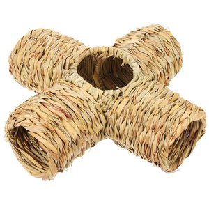 NEW PRODUCT! Tienphong Wholesale Hideaway Grass Tunnel Toy Straw Tube with Open Entrance Hamster Woven Tunnel for <b>Rabbits</b> - Product Image 5